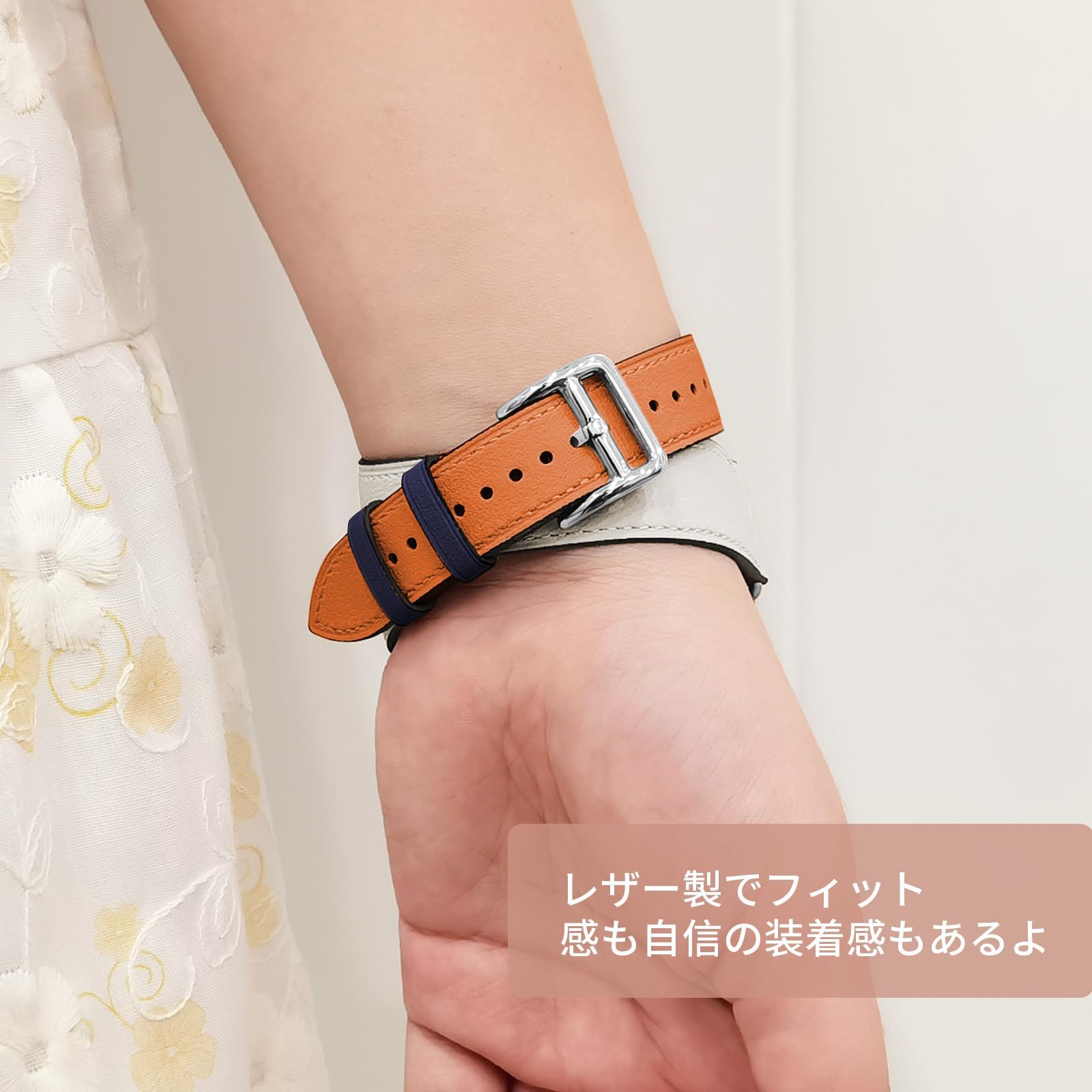 Amazon.co.jp: コンパチブル apple watch バンド レザー 2重巻き